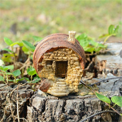 Mini wine barrel fairy garden house for sale