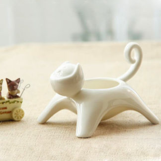 Ceramic kitty succulent pot